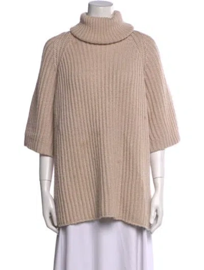 Pre-owned Sportmax Wool Turtleneck Sweater In Neutral