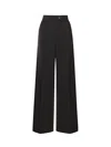 Sportmax Oversized Stretch Wool Trousers In Black