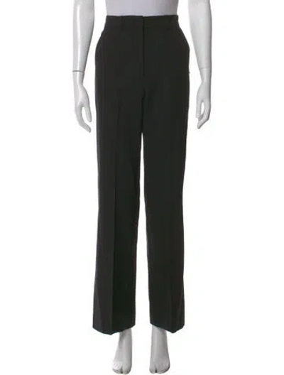 Pre-owned Sportmax Wool Wide Leg Pants In Black