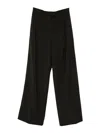 Sportmax Wool Wide-leg Trousers In Black