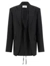 Sportmax Black Striped Blazer In Black