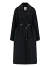 Sportmax Black Abbot Coat In Blue