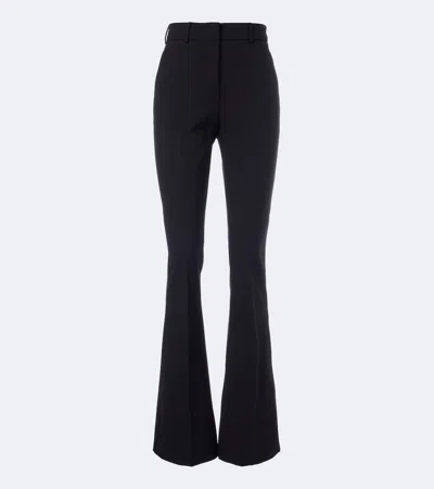 Sportmax Wool-blend Flared Pants In Blue
