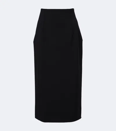 Sportmax Wool-blend Pencil Skirt In Black