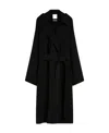 Sportmax Woolen Overcoat With Belt In Black