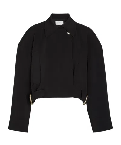 Sportmax Woven Bomber Jacket In Black