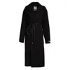 Sportmax Wrap Coat In Pure Wool Drap Double Fabric In Black