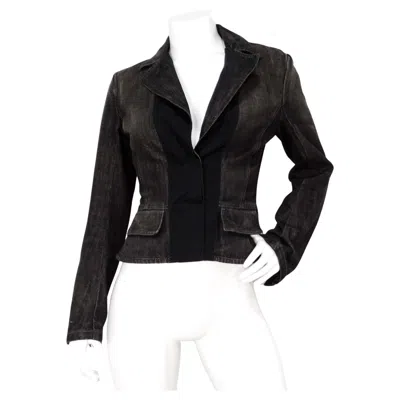 Pre-owned Sportmax Y2k  Code Black Denim Blazer