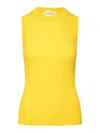 SPORTMAX YELLOW COTTON TANK TOP