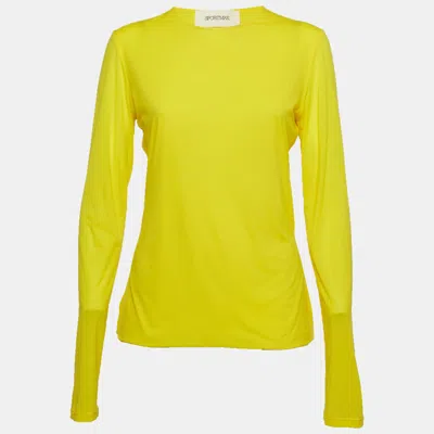 Sportmax Yellow Jersey Long Sleeve T-shirt