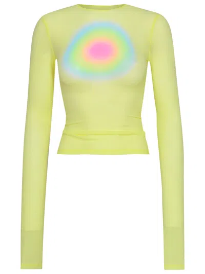 Sportmax Yellow Polyamide Blend Terry Sweater In Green