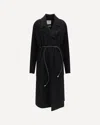 Sportmax Cappotto Zannata Oversize In Double Di Lana In Black