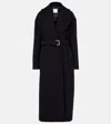 Sportmax Zebra Virgin Wool Wrap Coat In Black