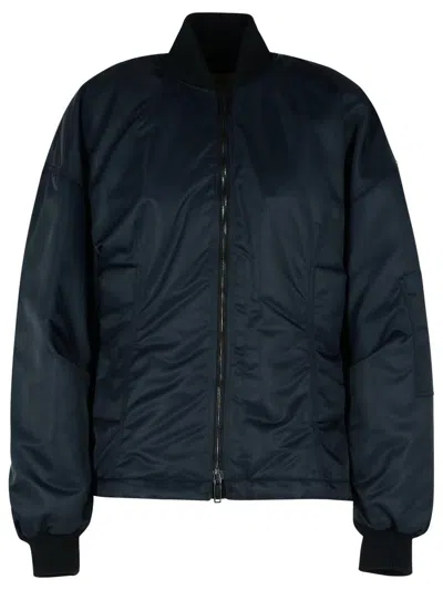 SPORTMAX SPORTMAX 'ZEBU' BLACK NYLON BOMBER JACKET
