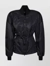 Sportmax Zebu Hourglass Pufer Jacker Eco Leather Belt Coats Black
