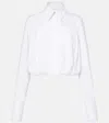 Sportmax Buttoned Long-sleeved Cropped Shirt In White