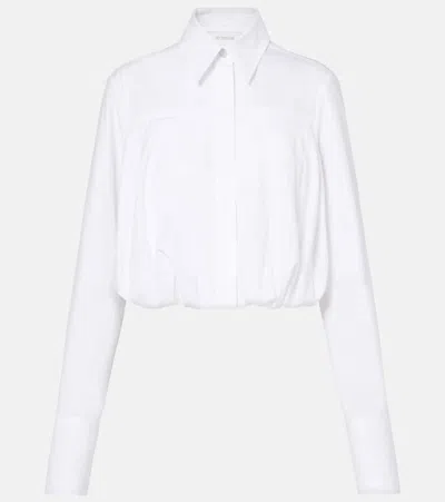 SPORTMAX ZEMIRA CROPPED COTTON POPLIN SHIRT