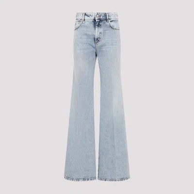 Sportmax Zero Jeans Flared Wide Leg Denim Trousers In Blue