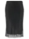 Sportmax Zinnia Knee-length Fitted Mesh Skirt