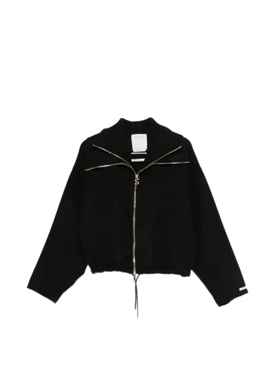 Sportmax Zip-fastening Sweatshirt In Black