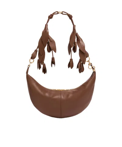 Sportmax Zipper Shoulder Bag In Brown