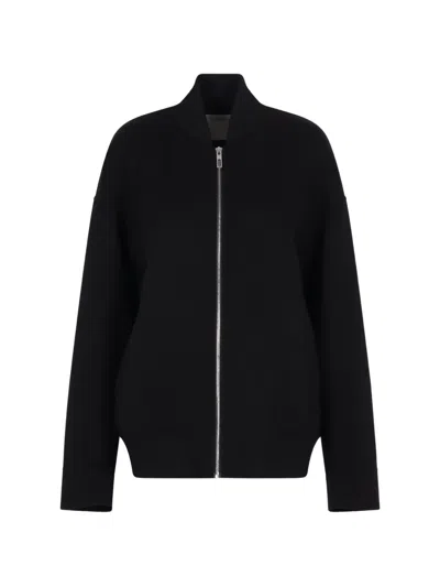 Sportmax Zip-up Bomber Jacket In Black