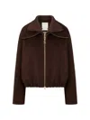 Sportmax Pure Wool Bomber Jacket With Removable Front Insert In Brown