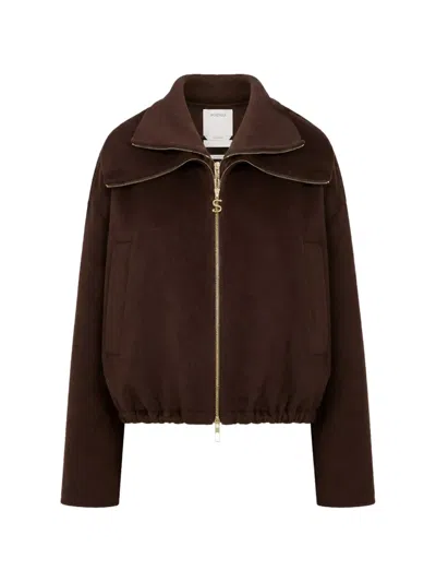 SPORTMAX ZIP-UP WOOL JACKET