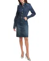 Sportmax Denim Fiorito Shirt Dress In Blue