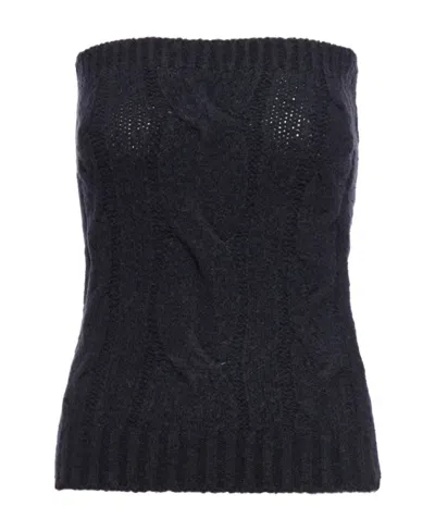 Sportmax Knitted Pencil Skirt In Black