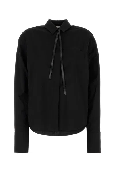 Sportmax Wool Mappa Shirt Tie Detail In Black