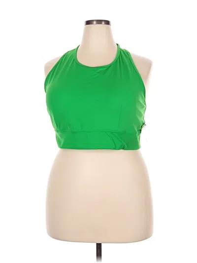 Sports Illustrated Tank Top Green Halter Neckline Tops