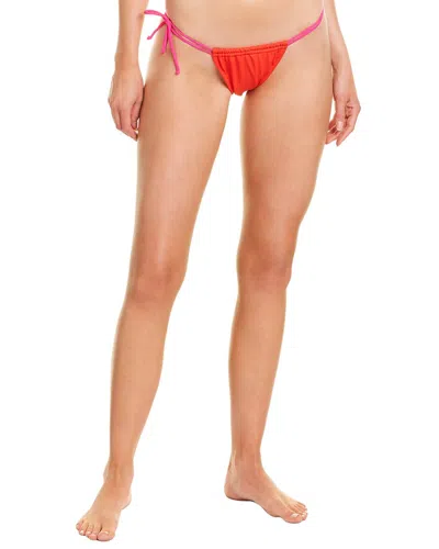 Sportsillustrated Swim Sports Illustrated Swim Micro Adjustable Bikini Bottom In Orange
