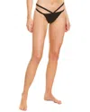 Sportsillustrated Swim Sports Illustrated Swim Strappy Banded Bikini Bottom In Black