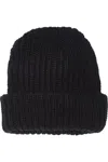 Sportsman 12 Chunky Knit Cuffed Beanie In Black