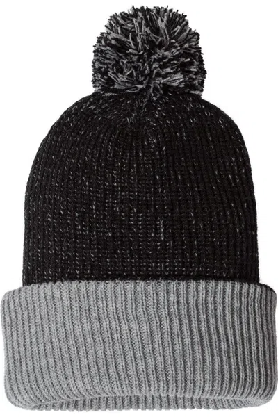 Sportsman 12 Knit Speckled Pom-pom Beanie In Multi