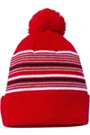 Sportsman 12 Striped Pom-pom Knit Beanie In Multi