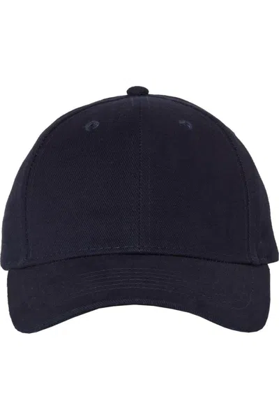 Sportsman Heavy Brushed Twill Structured Cap In Blue