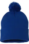 Sportsman Pom-pom 12 Knit Beanie In Blue