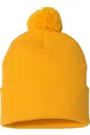 Sportsman Pom-pom 12 Knit Beanie In Gold