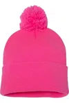 Sportsman Pom-pom 12 Knit Beanie In Pink