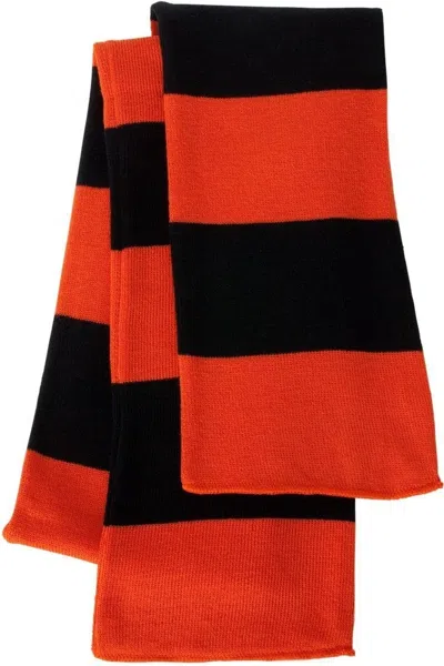Sportsman Rugby-striped Knit Scarf In Multi