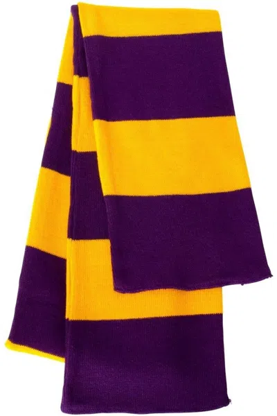 Sportsman Rugby-striped Knit Scarf In Multi