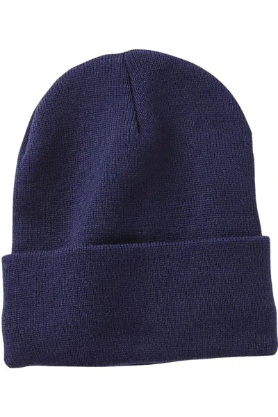 Sportsman Sherpa Lined 12 Cuffed Beanie In Blue