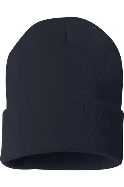 Sportsman Solid 12 Cuffed Beanie In Black