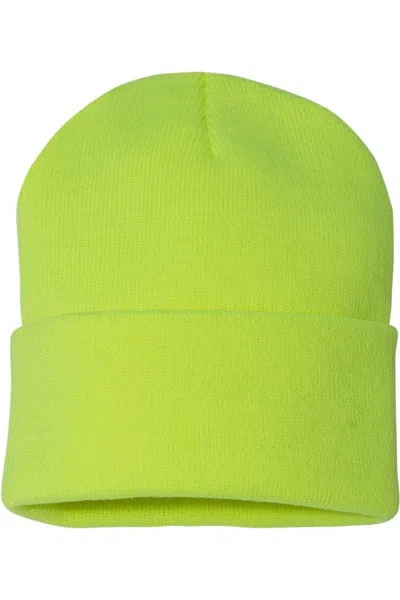 Sportsman Solid 12 Cuffed Beanie In Yellow