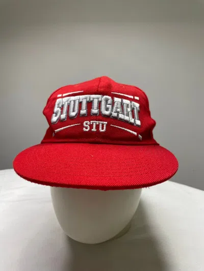 Pre-owned Sportswear Stuttgart Snapback Hat Cap Baseball Trucker In Red