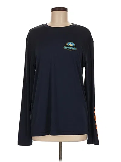 Pre-owned Sport-tek Long Sleeve Top Black Crew Neck Tops