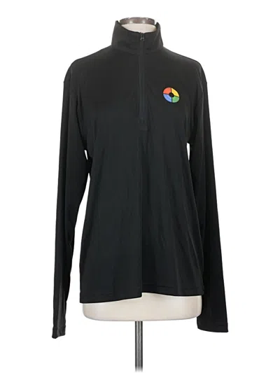 Pre-owned Sport-tek Long Sleeve Top Black Mock Neckline Tops