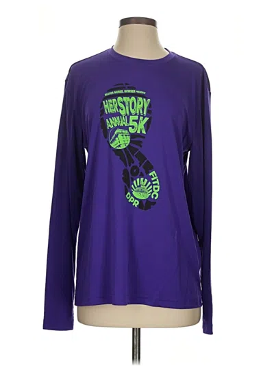 Pre-owned Sport-tek Long Sleeve T-shirt In Purple